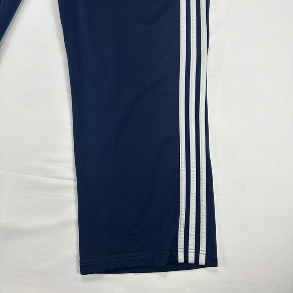 Adidas Mens XL Navy Blue Three Stripe Track Pants Y2K 2005 Athletic Wear - Picture 3 of 8